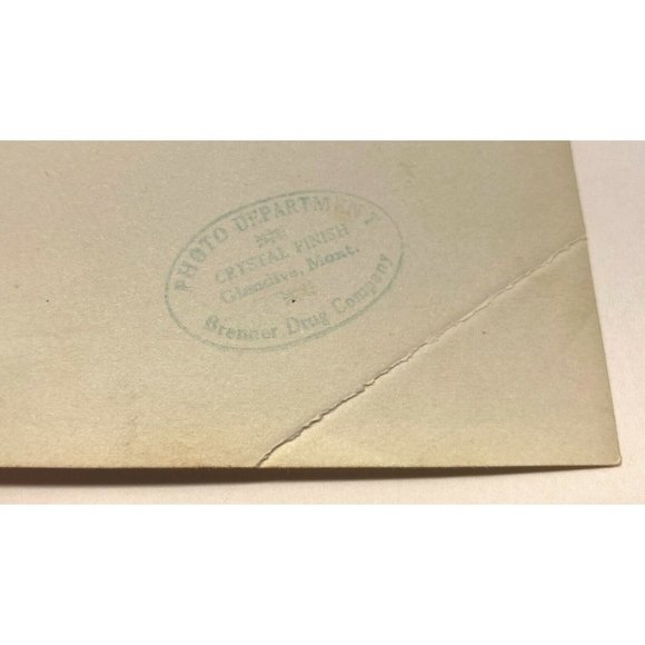 Vtg Found Photo Snapshot Toddler & Father on Porch Glendive MT Original 1930s - Picture 6 of 6